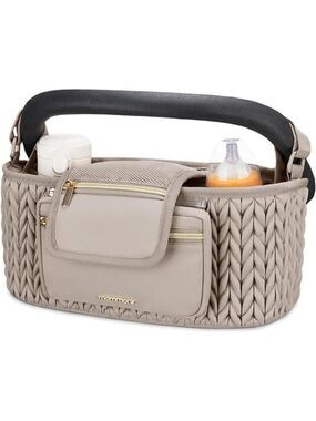 Stroller Organizer Baby Caddy Insulated Cup Holders Detachable Phone Bag